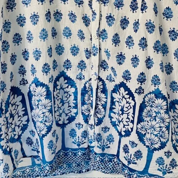 Jude Connally Callie Tunic Top Long Sleeve Button Up 100% Cotton Small - Picture 3 of 8